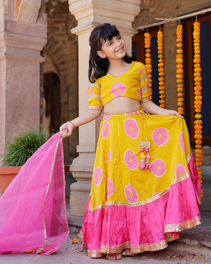 Varuna Tie &amp; Dye Lehenga Set