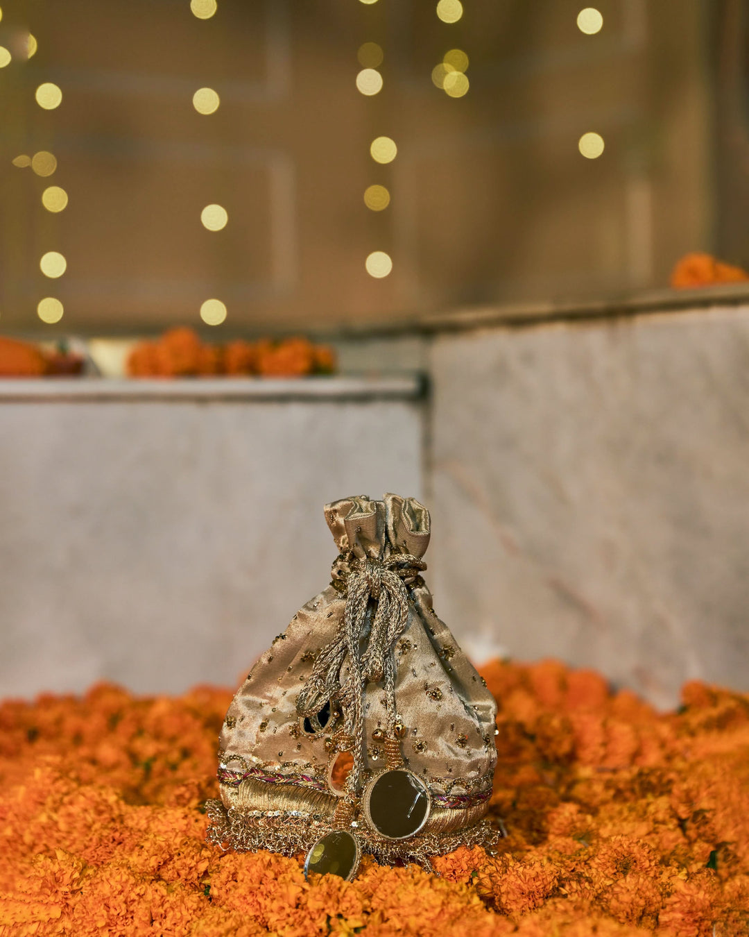 Naqaashi Beige Potli