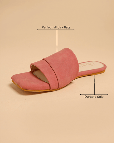 Claret Red Suede Slides