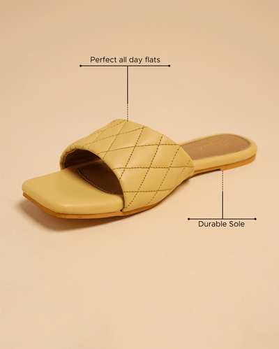 Summer Melon Quilted Slides