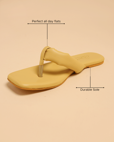 Strawlight Open Toe Flats