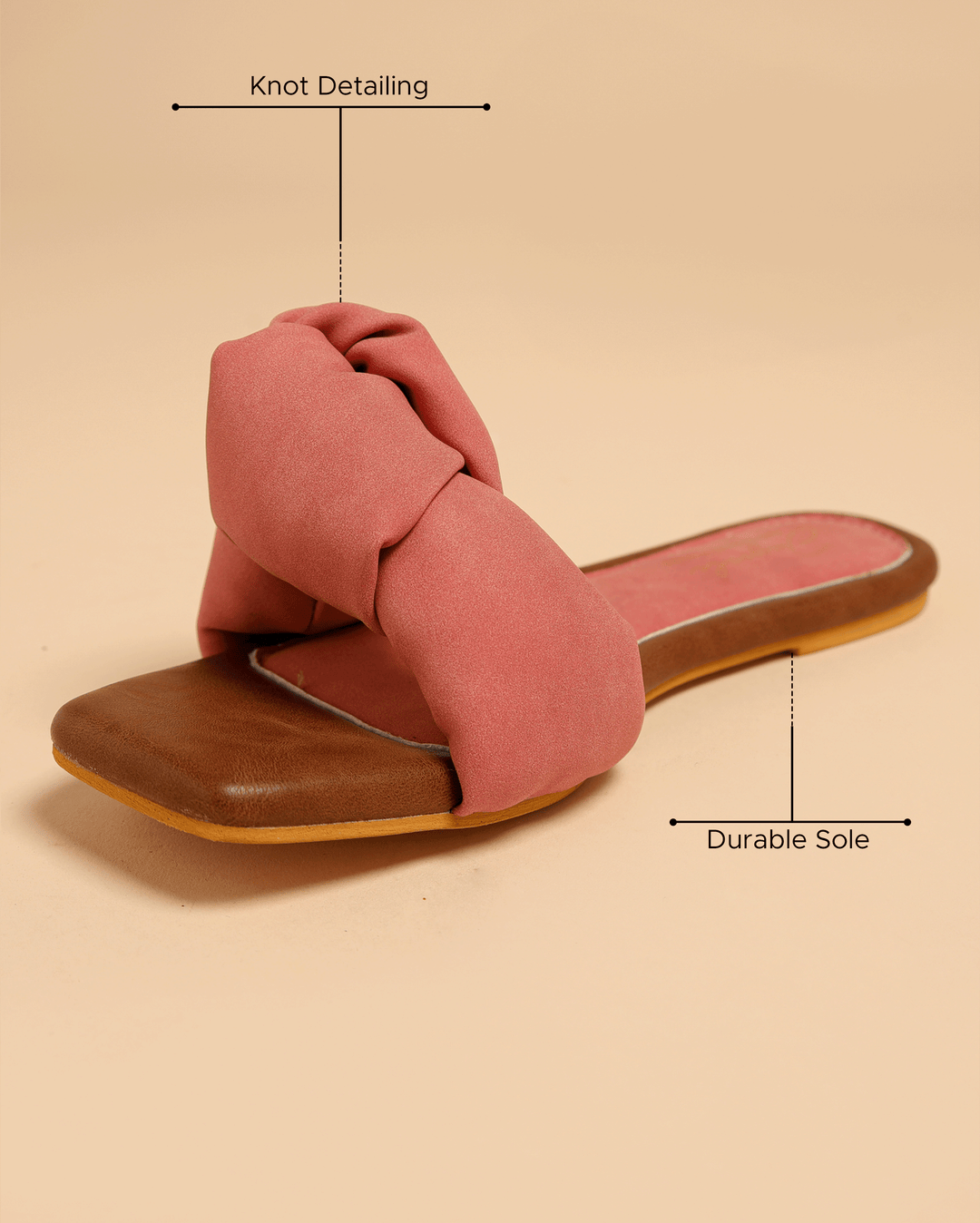 Teaberry Knoted Flats