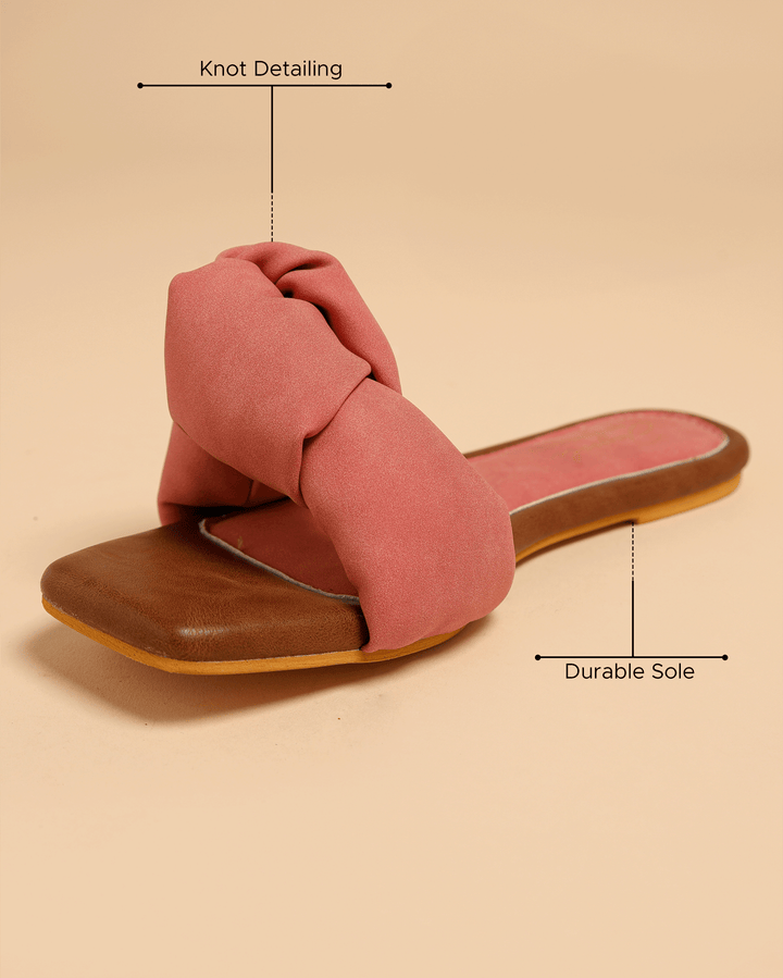 Teaberry Knoted Flats