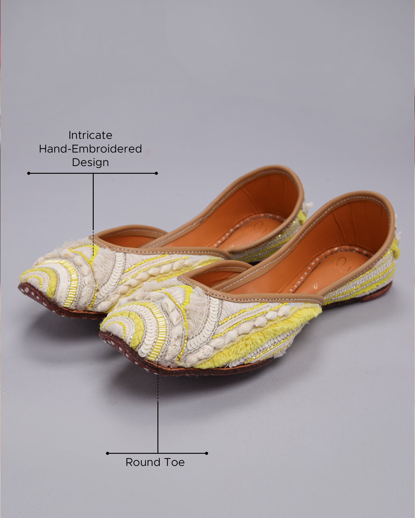Spun Yellow Handcrafted Jutti