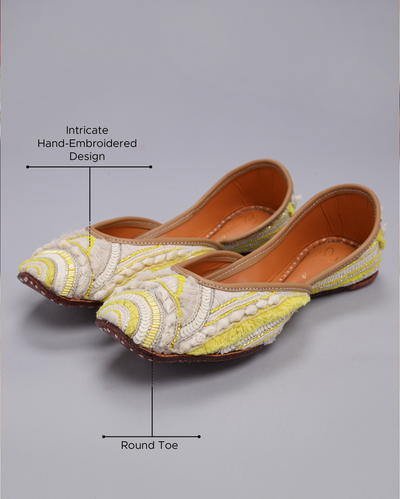 Spun Yellow Handcrafted Jutti