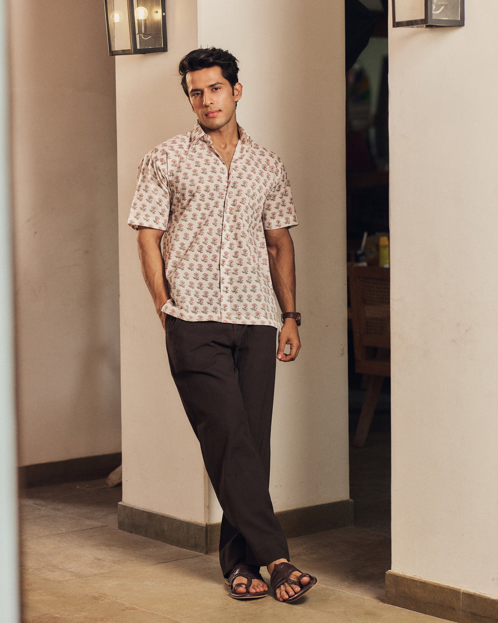 Lakshit White Printed Cotton Shirt