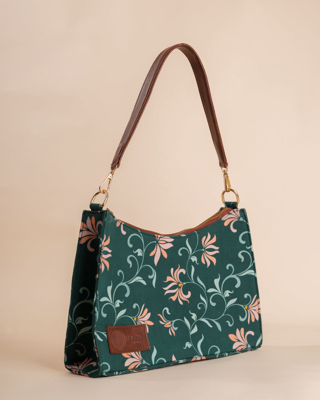 Gardenia Green Baguette Bag