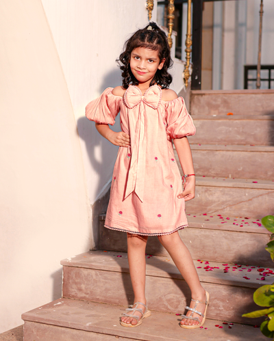 Dreamy Dusk Pink Cotton Dress
