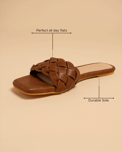 Sand Shell Braided Slides