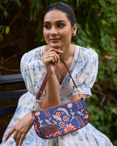 Maranta Blue Baguette Bag