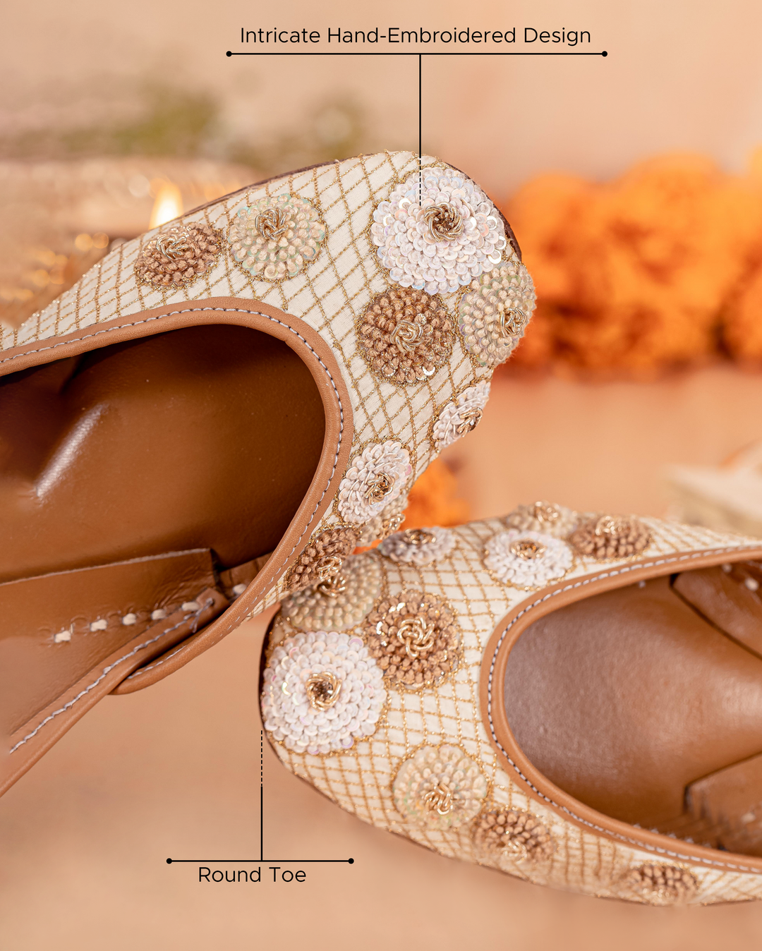 Golden Poppins Handcrafted Jutti