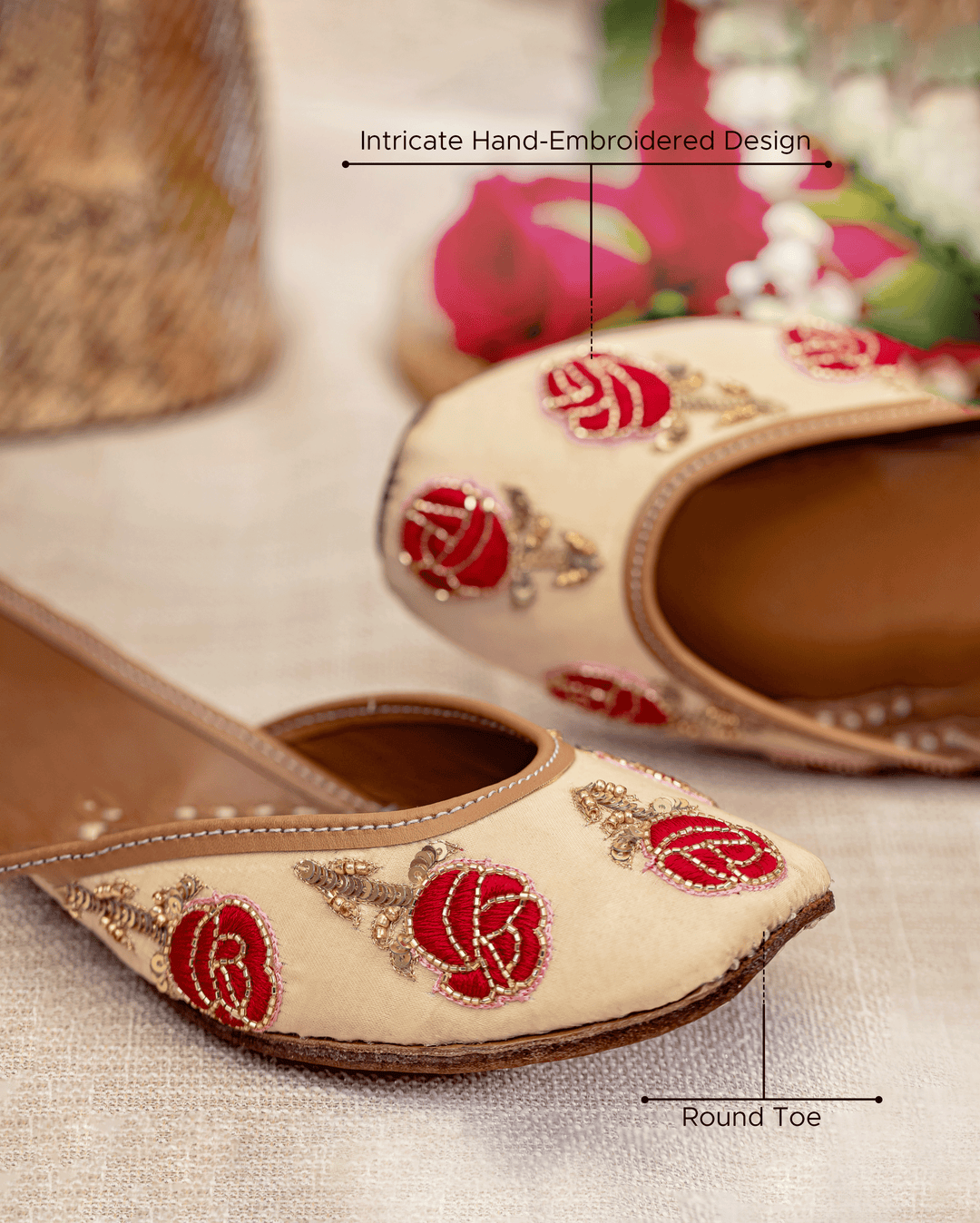 Candy Rose Handcrafted Jutti