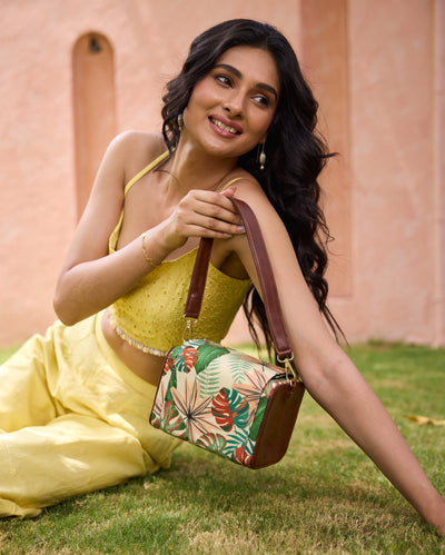 Wrenna Cream Satchel Bag