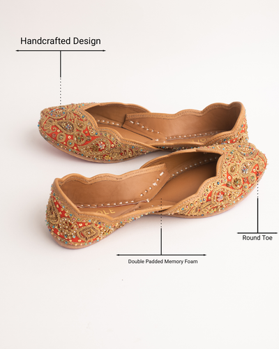 Hunar Red Handcrafted Jutti