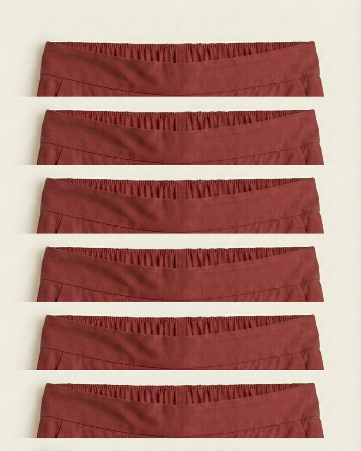 Anna Maroon Cotton Straight Pants