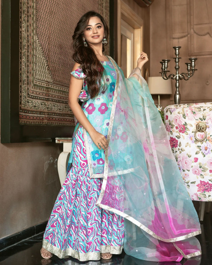 Dizi Chanderi Sharara Set