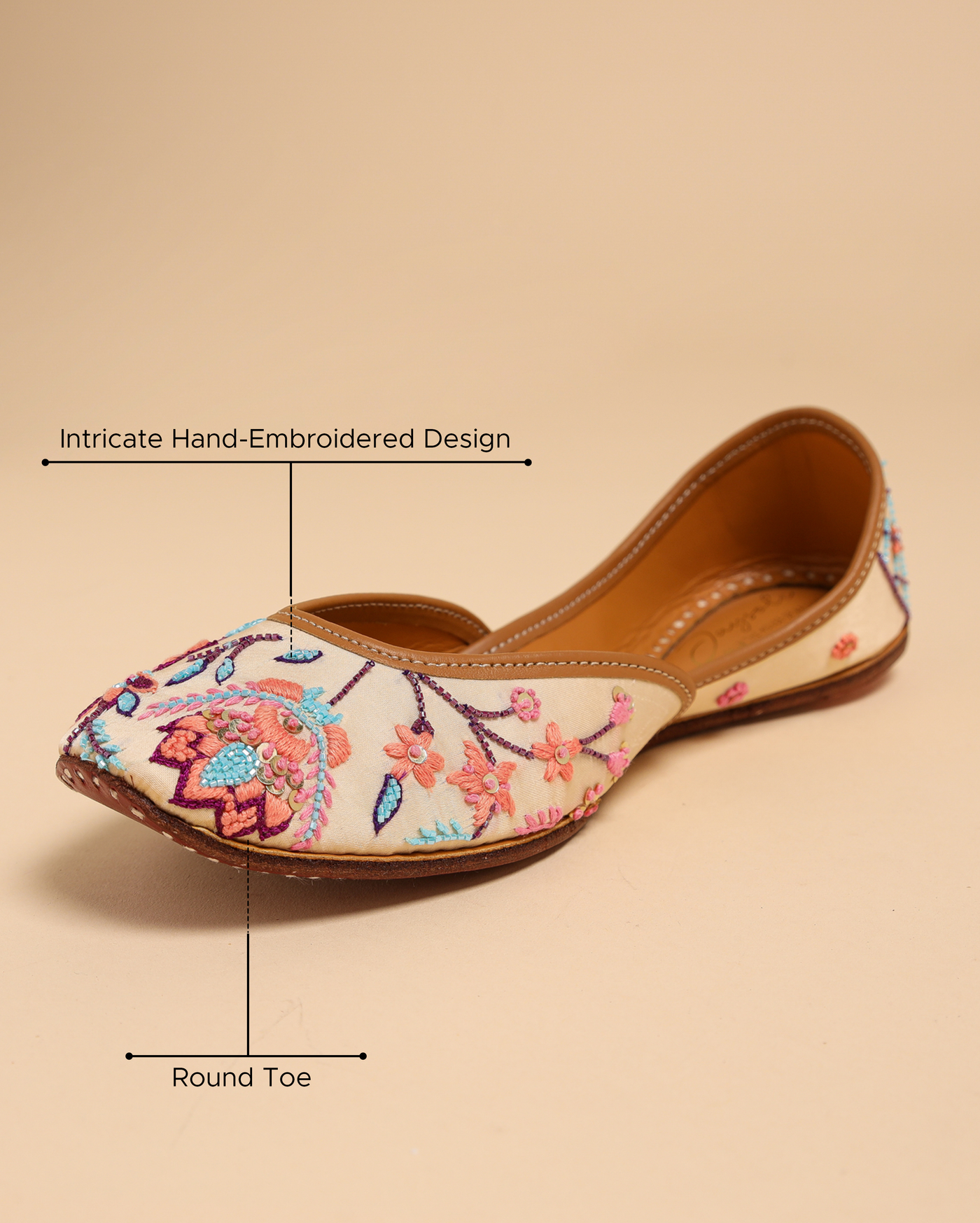 Petal Pink Handcrafted Jutti