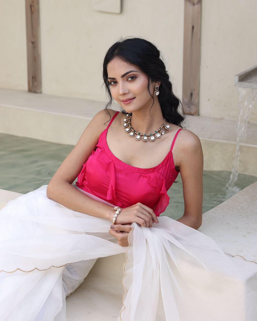Anvika Pink Silk Blouse