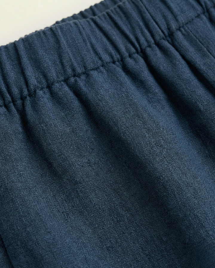 Zareen Dark Blue Cotton Flex Straight Pants