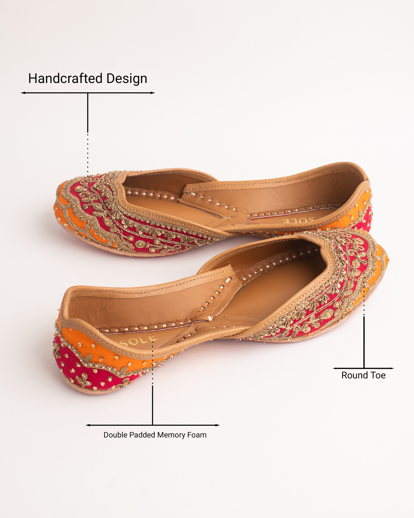 Mehfil Pink Handcrafted Jutti