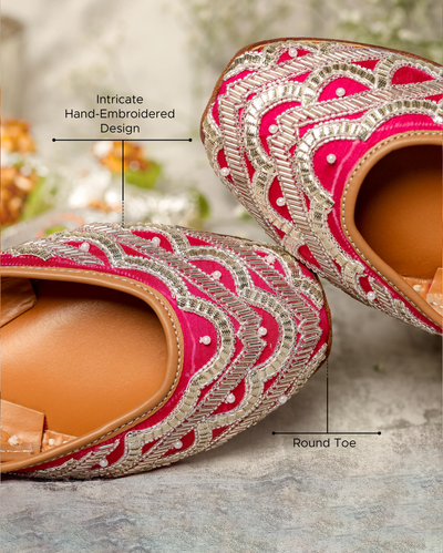 Spanish Pink Handcrafted Jutti