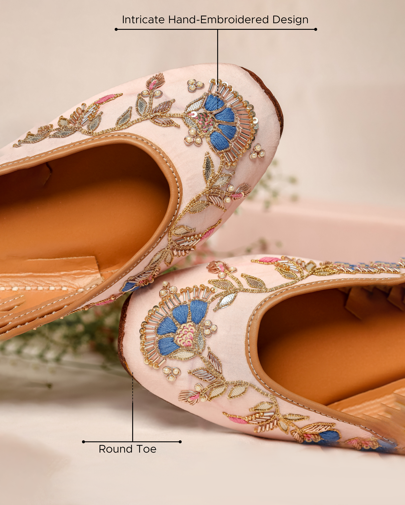 Pink Robin Handcrafted Jutti