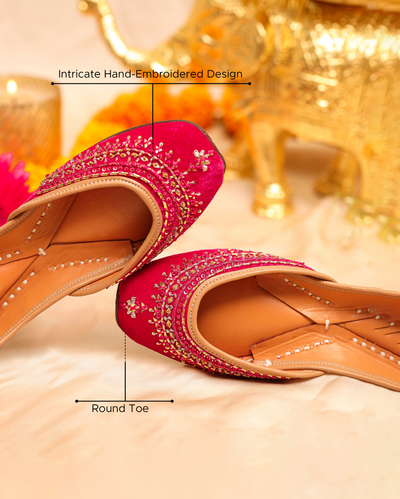 Sparkle Pink Handcrafted Jutti