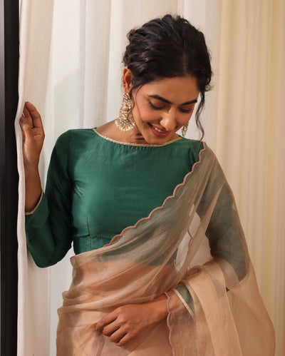 Kavya Green Chanderi Blouse