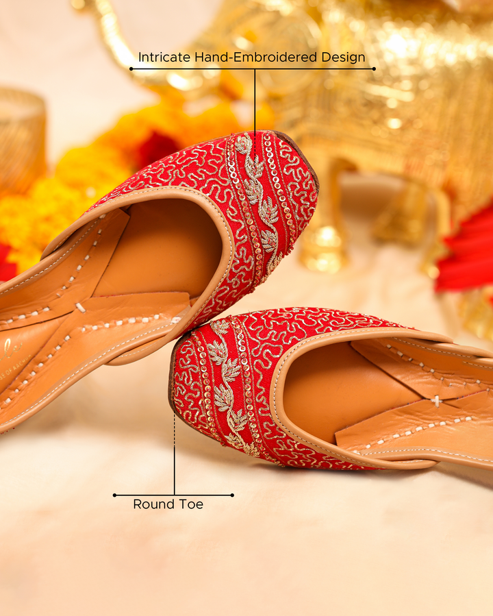Curve Pink Handcrafted Jutti