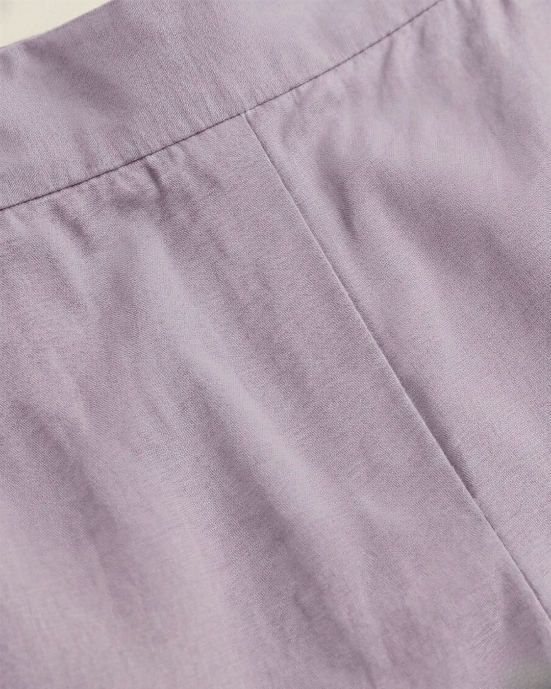 Mia Lilac Cotton Solid Straight Pants