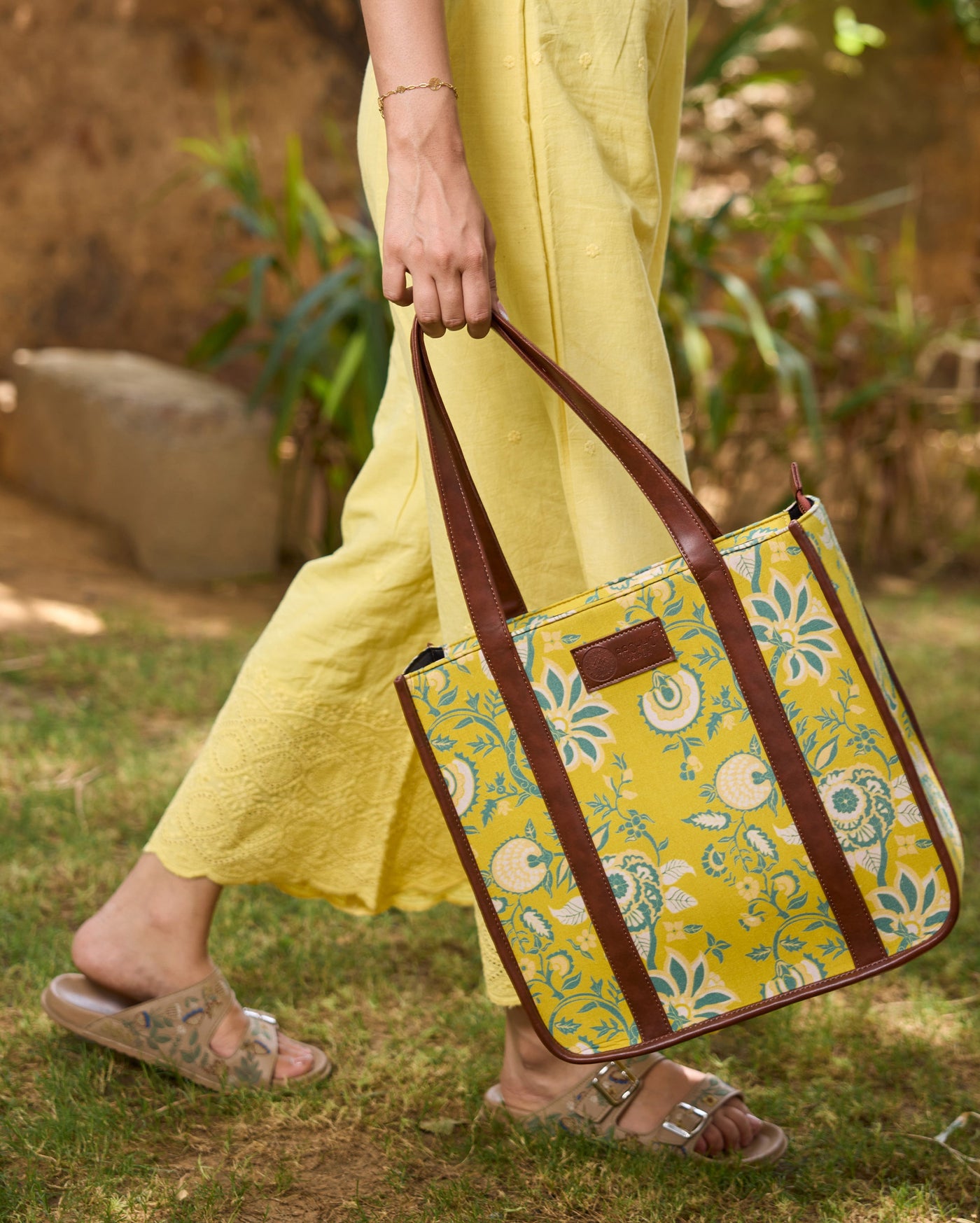 Sunflower Trails Yellow Tote Bag
