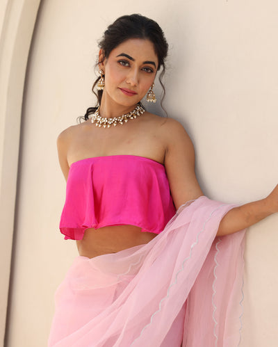 Pakhi Pink Satin Blouse
