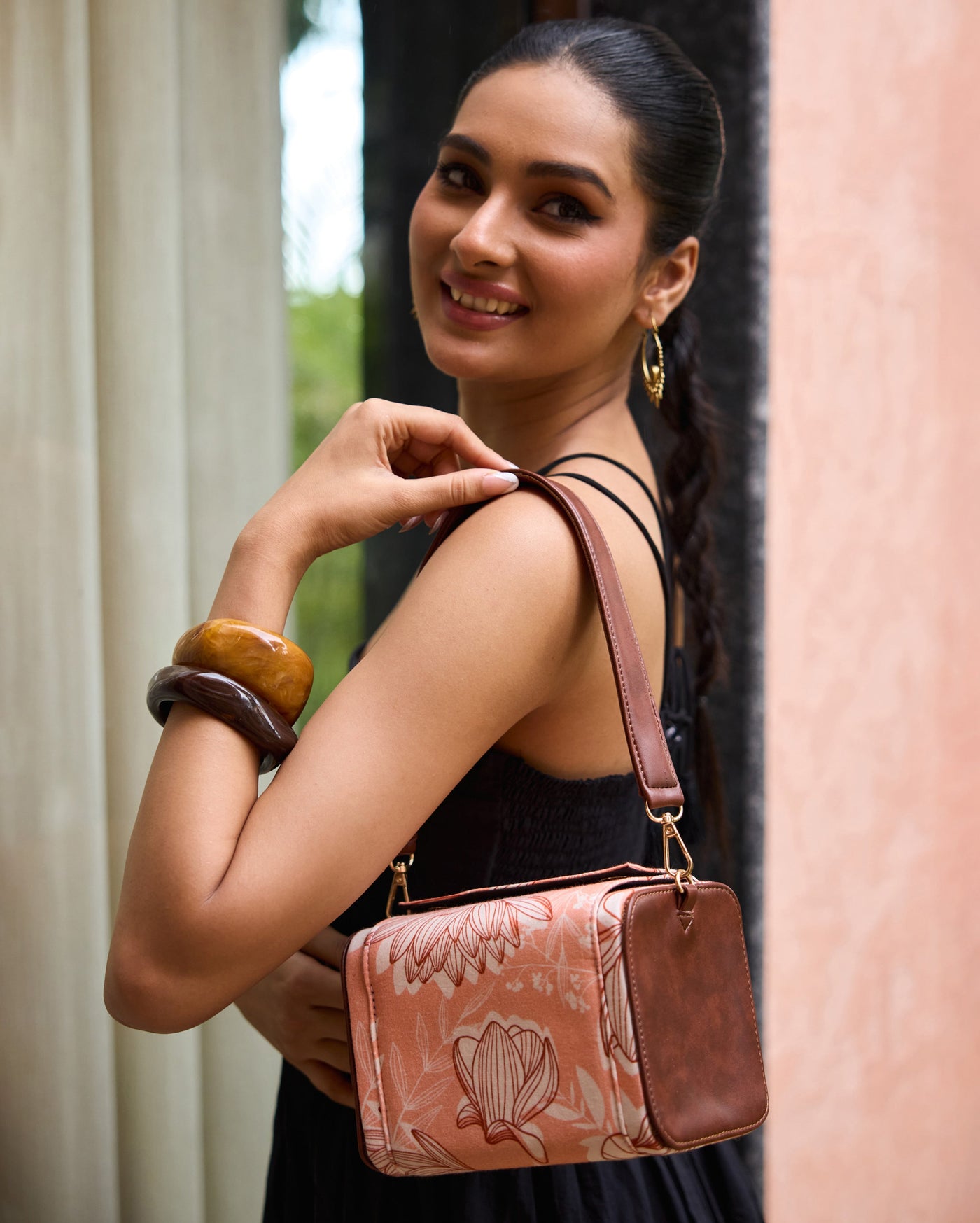 Lunaria Peach Satchel Bag