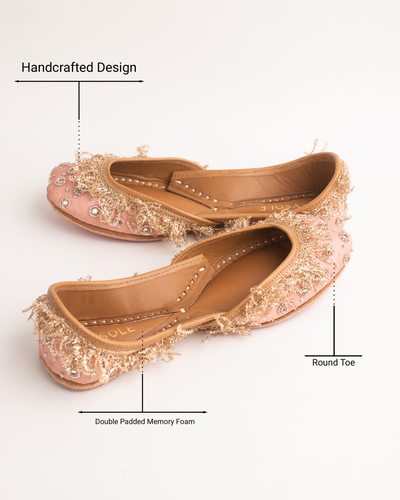 Sethi Peach Handcrafted Jutti