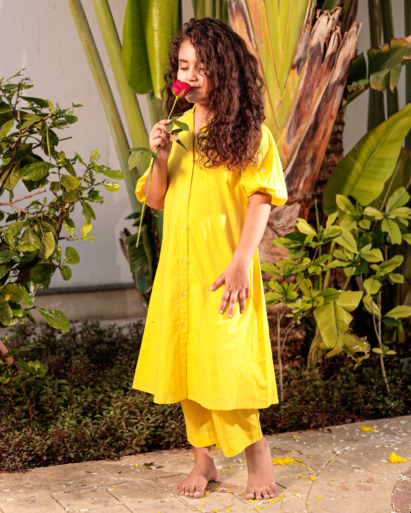 Honey Bee Yellow Cotton Coord Set