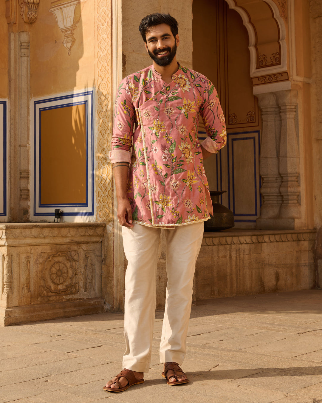 Neil Peach Printed Chanderi Kurta