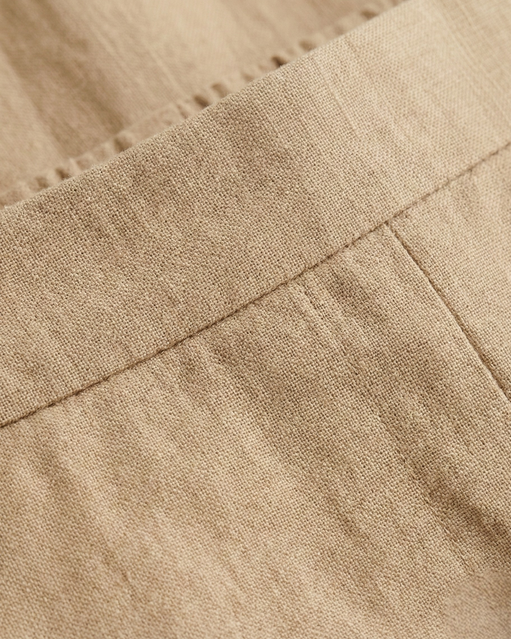 Elric Light Creamish Brown Cotton Flex Straight Pants