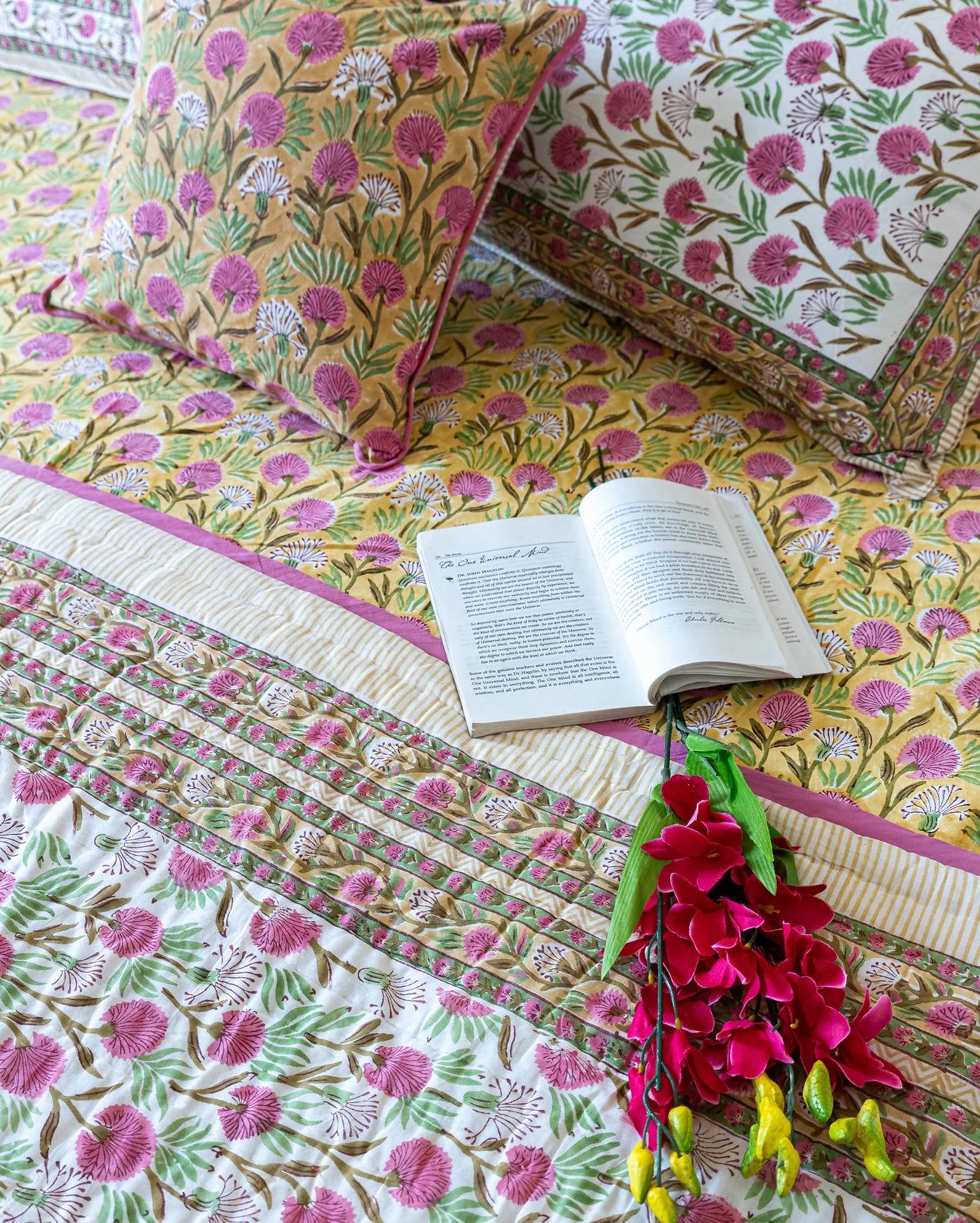 Gold Dust Handblock Printed Cotton Quilt