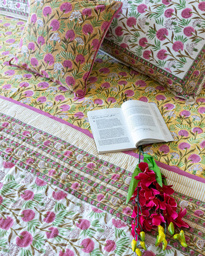 Gold Dust Handblock Printed Cotton Quilt