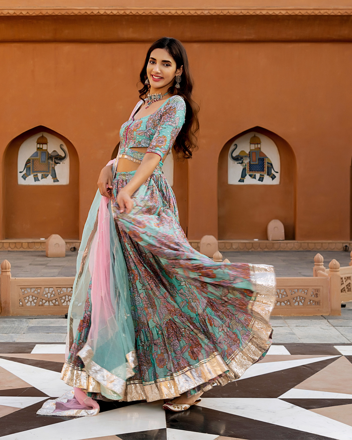 Sangini Chanderi Lehenga Set