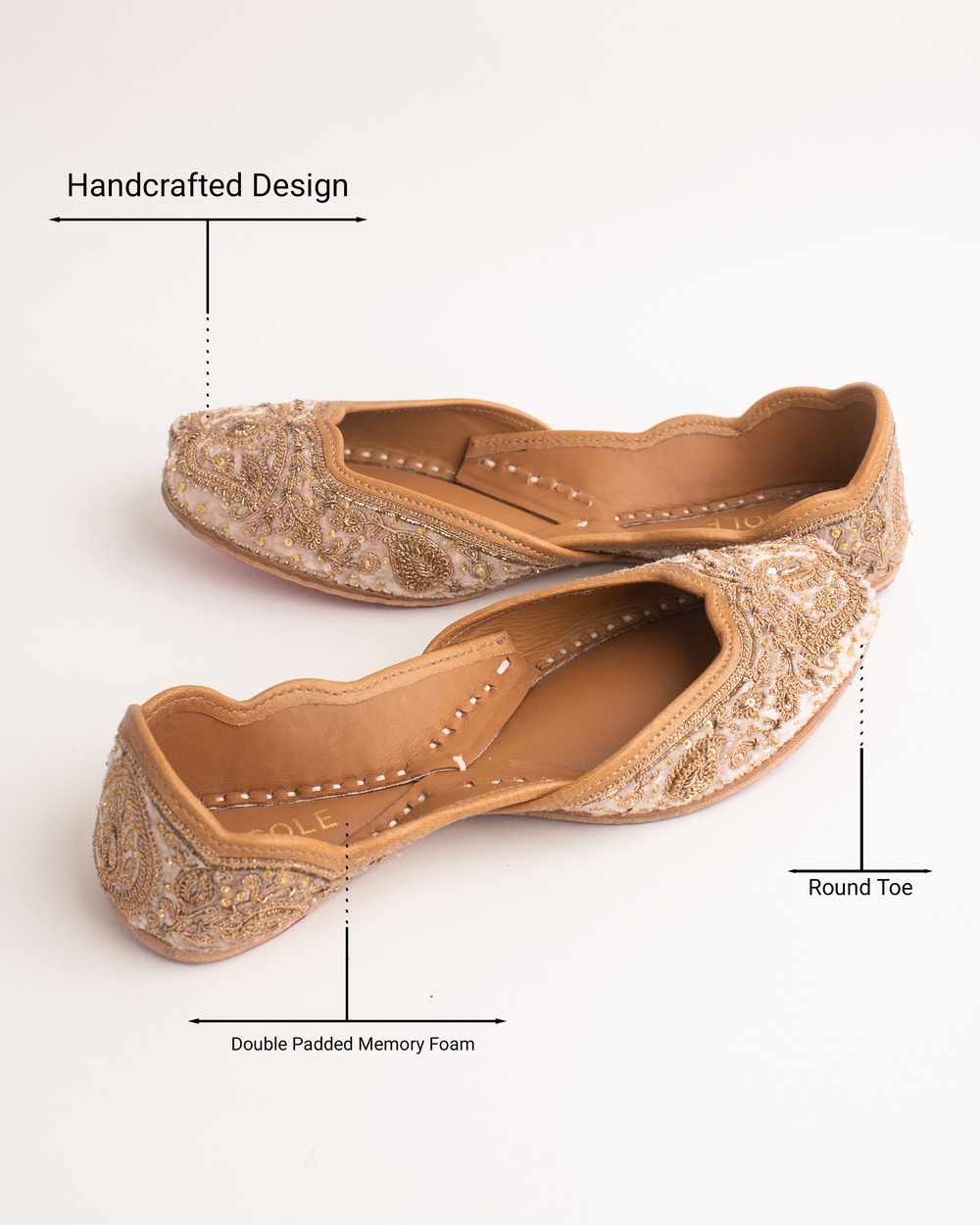 Jashn White Handcrafted Jutti