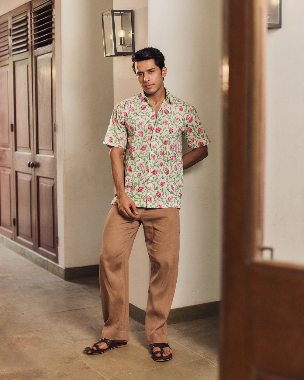 Krish White Printed Cotton Shirt