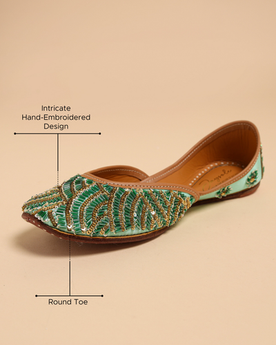 Old Green Handcrafted Jutti