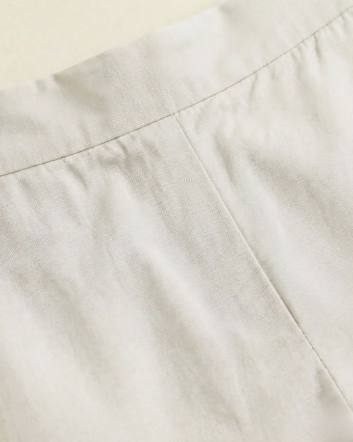 Sharika White Cotton Straight Pants