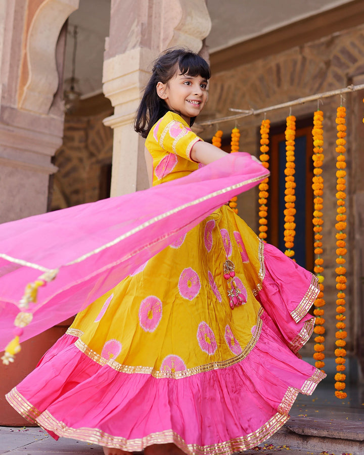 Varuna Tie &amp; Dye Lehenga Set