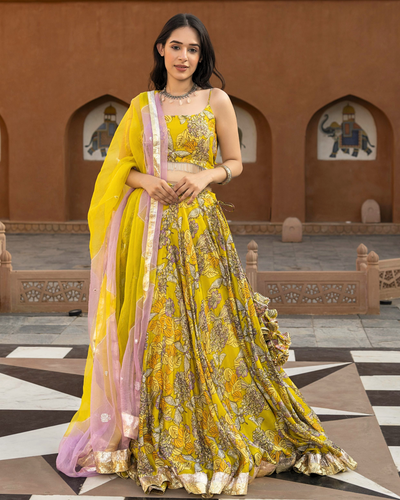 Ruhi Chanderi Lehenga Set