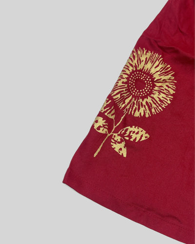 Maroon Angrakha Bandhej Suit Set