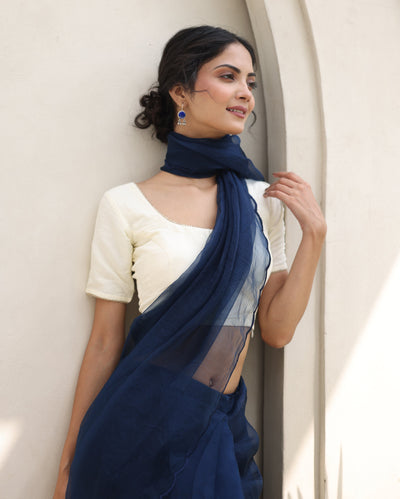 Shanaya White Chanderi Blouse