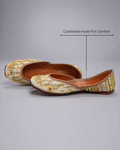 Yellow Drop Handcrafted Jutti