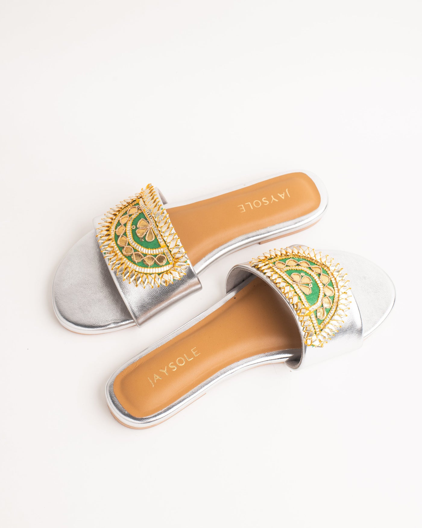 Aabroo Silver Gota Flats